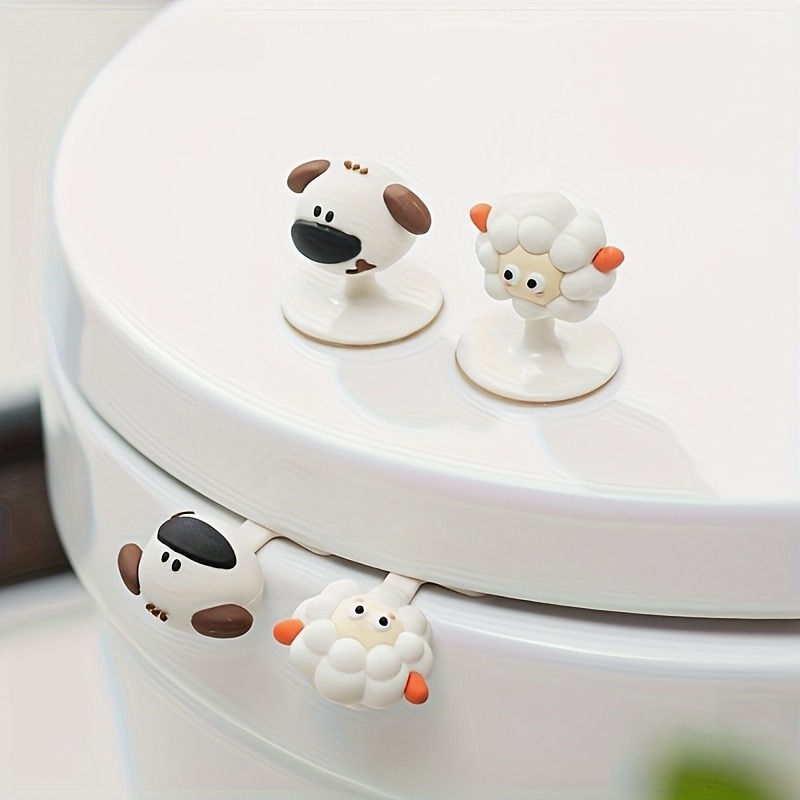Home Essentials Bathroom Accessories - ที่ยกฝาชักโครกลายการ์ตูน - ที่ยกฝาชักโครกใช้งานง่าย พร้อมดีไซน์ป้องกันสิ่งสกปรก อุปกรณ์เสริมที่จำเป็นสำหรับบ้าน