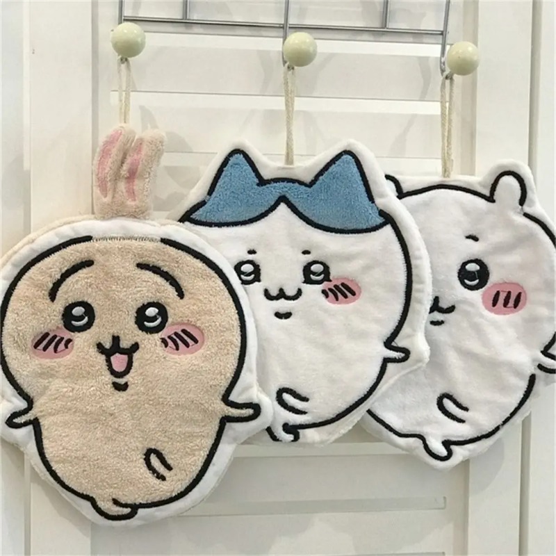 Home Goods Bathroom - ผ้าเช็ดมือแบบแขวนลายชิอิคาวะ อุซากิ เซียวบาจิ น่ารัก ซึมซับน้ำได้ดีเยี่ยม สำหรับห้องครัวและห้องน้ำ