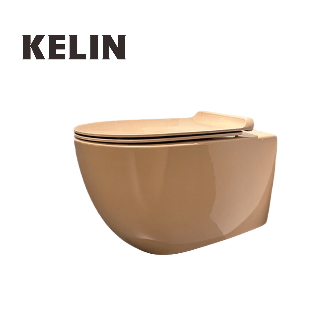 Home In Bathroom - โถสุขภัณฑ์แบบแขวนผนังทรงไข่ รุ่น KELIN สไตล์โมเดิร์นใหม่ ระบบชำระล้างแบบ Washdown