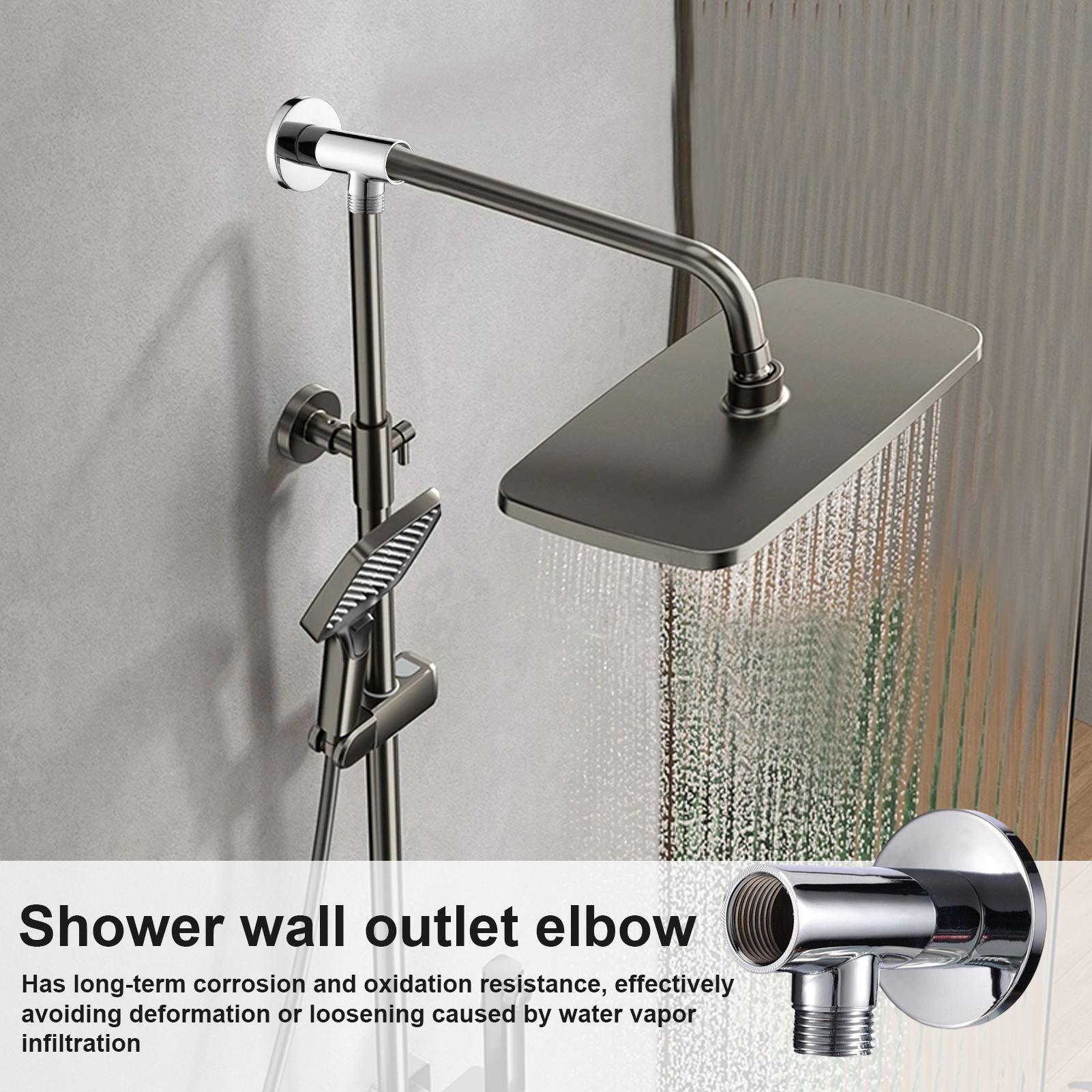 Home Bathroom Plumbing - ข้อศอกอาบน้ําฝักบัวOutletข้อศอกติดผนังเชื่อมต่อLeak-Proofอะแดปเตอร์สําหรับห้องน้ําบ้านโรงแรมเปลี่ยนท่อประปา