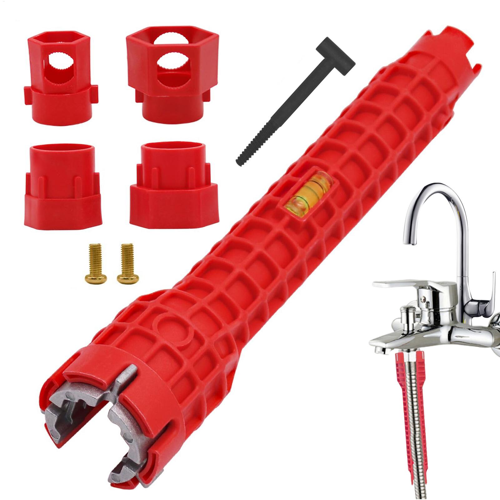 Home Bathroom Plumbing - ชุดประแจห้องน้ำ 14in1 สำหรับติดตั้งก๊อกน้ำและอ่างล้างหน้า วาล์วปรับมุมอเนกประสงค์ เครื่องทำน้ำอุ่น เครื่องมือซ่อมแซมท่อประปาอเนกประสงค์