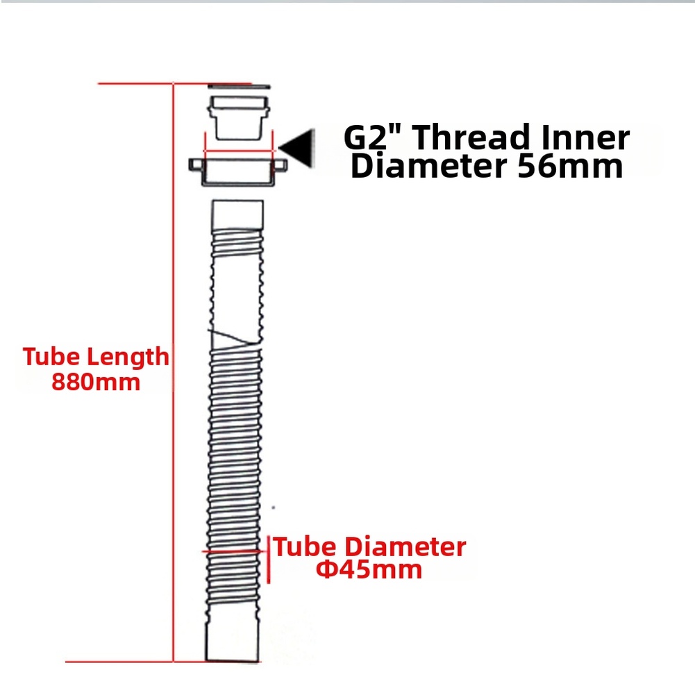 Home Bathroom Plumbing - ท่อระบายน้ำอ่างล้างจานในครัวขนาดเส้นผ่านศูนย์กลาง 45 มม. พร้อมเกลียวมาตรฐานสำหรับชุดเฟอร์นิเจอร์ท่อระบายน้ำทิ้งในห้องน้ำภายในบ้าน