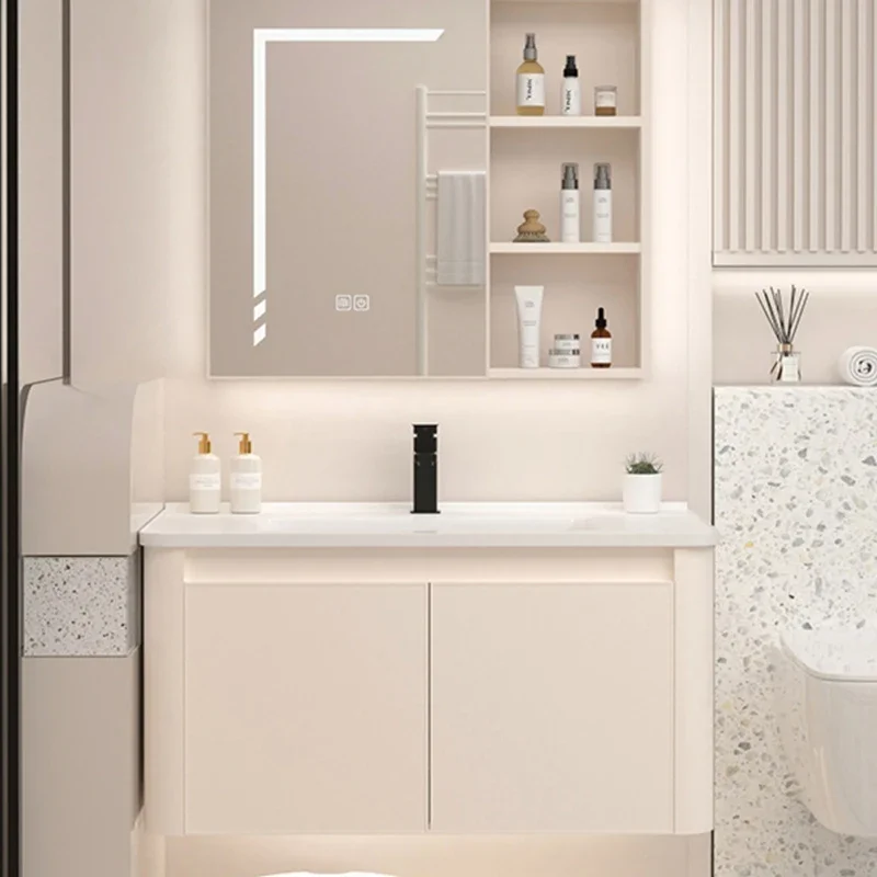 Home Bathroom Vanity Combo - อุปกรณ์เสริมตู้เสื้อผ้าโต๊ะเครื่องแป้งตู้ห้องน้ำลิ้นชักหรูหราอ่างล้างจานอ่างล้างหน้าที่เก็บของห้องน้ำเคบินีผ้าขนหนูเฟอร์นิเจอร์บ้าน