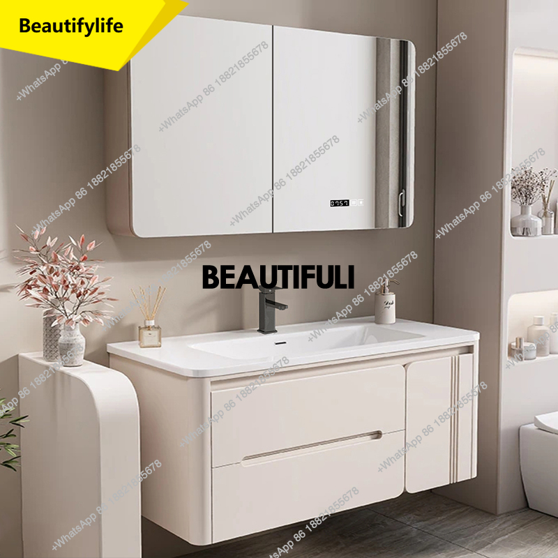 Home Bathroom Vanity Combo - ตู้เก็บของในห้องน้ำแบบติดผนัง รุ่น a17 สำหรับอุปกรณ์แต่งหน้า อ่างล้างหน้า ห้องน้ำ