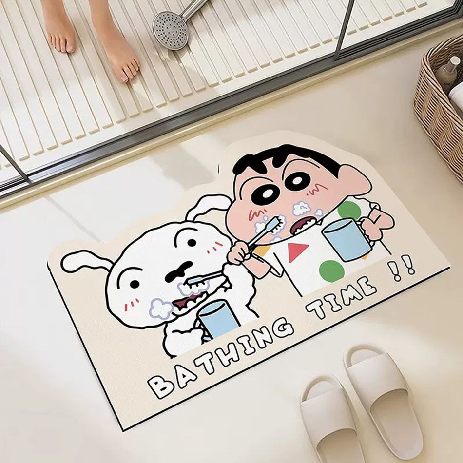 Home Goods Bathroom Mats - พรมเช็ดเท้าห้องอาบน้ำ ดูดซับน้ำ แห้งเร็ว ของขวัญตกแต่งบ้านทันสมัย ลายการ์ตูนอนิเมะสวยงาม นุ่มสบาย