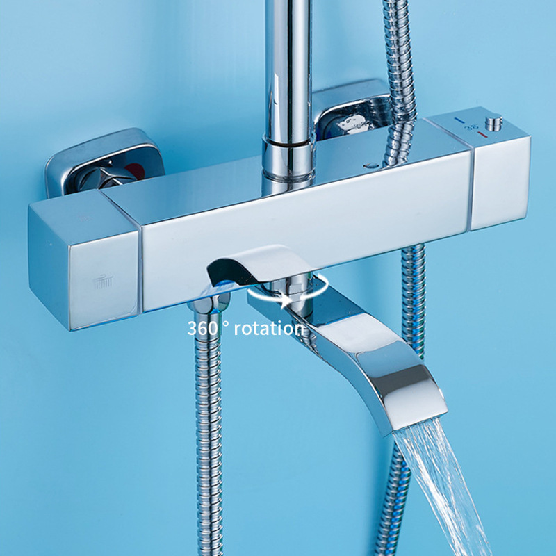 ชุดฝักบัวสแตนเลสชุบไฟฟ้าพร้อมร - Home Bathroom Lock บทวิจารณ์และราคา