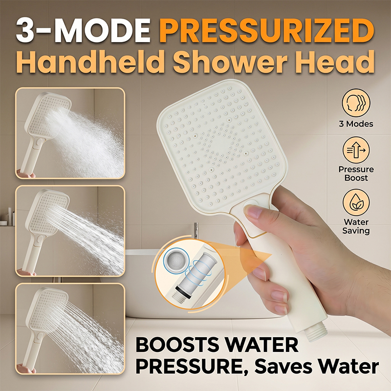 หัวฝักบัวแรงดันสูงแบบมือถือ 3  - Jet Home Bathroom Accessories บทวิจารณ์และราคา