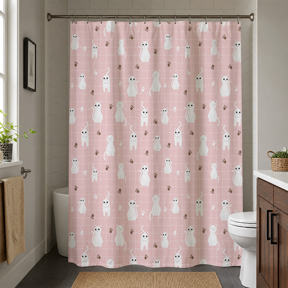 ม่านอาบน้ำกันน้ำลายแมวน่ารัก ส - Adorable Home Bathroom Ideas บทวิจารณ์และราคา