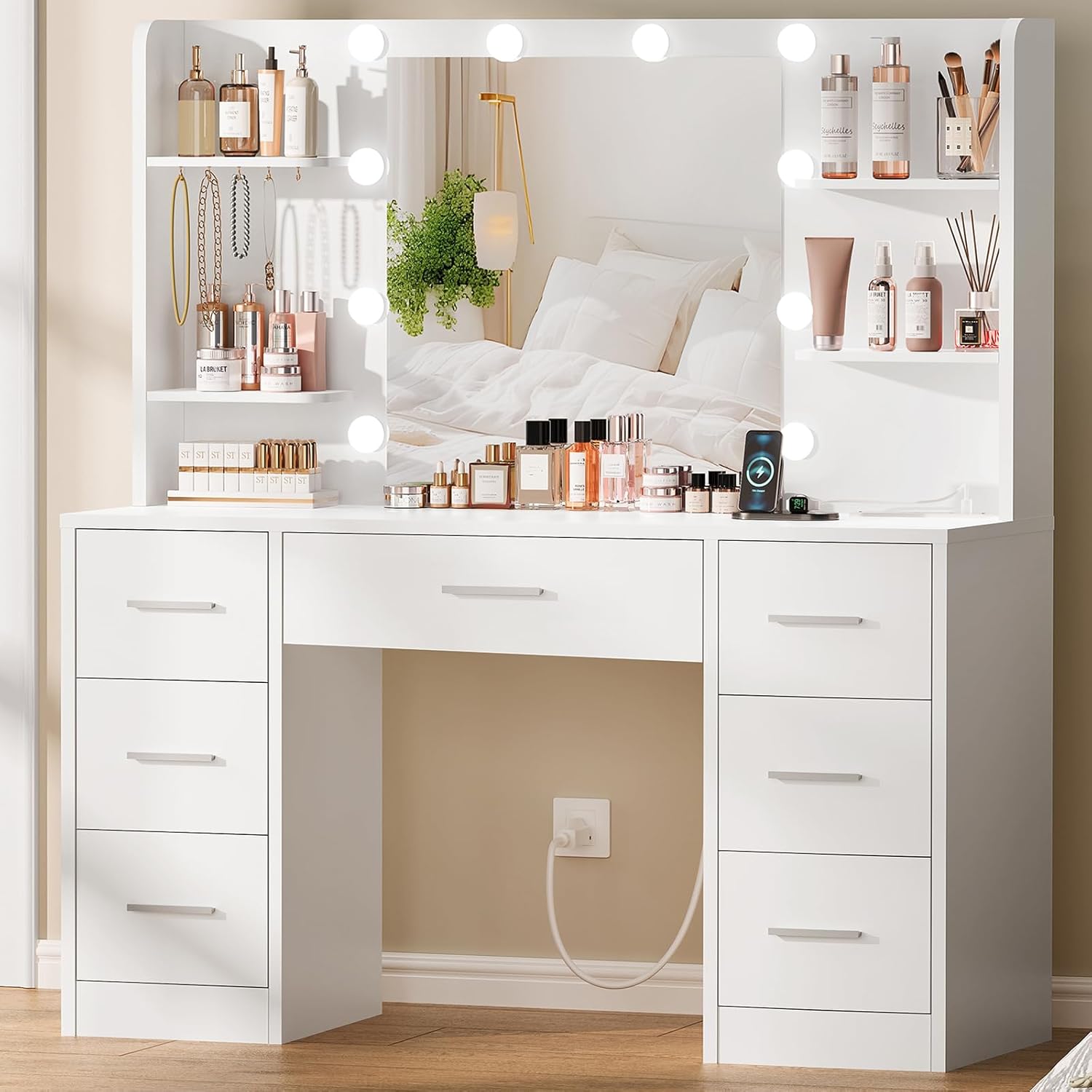 โต๊ะเครื่องแป้งขนาดใหญ่พร้อมกร - Home Outlet Bathroom บทวิจารณ์และราคา