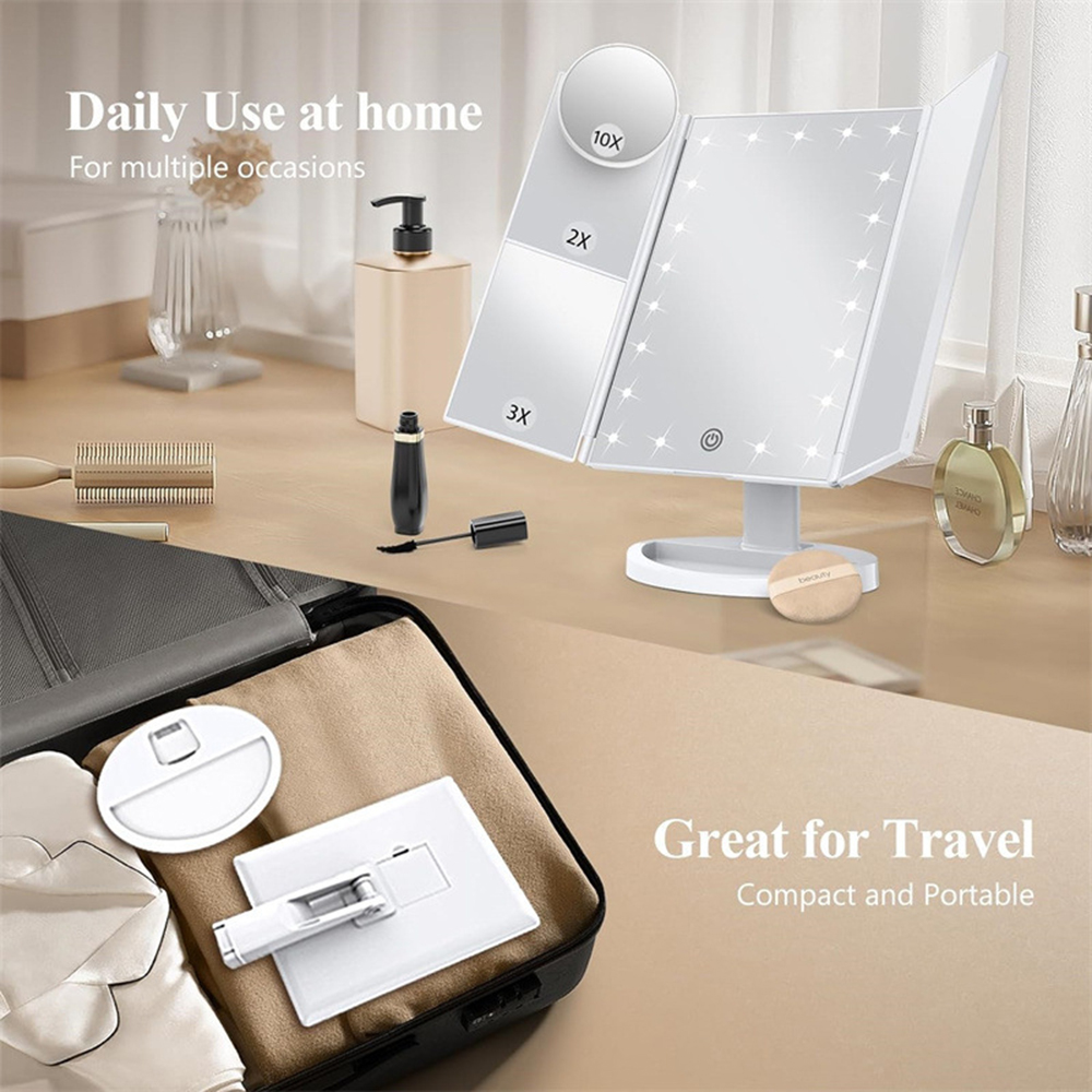 กระจกแต่งหน้าแบบพับได้ในห้องน้ - Bathroom Mirror Led บทวิจารณ์และราคา