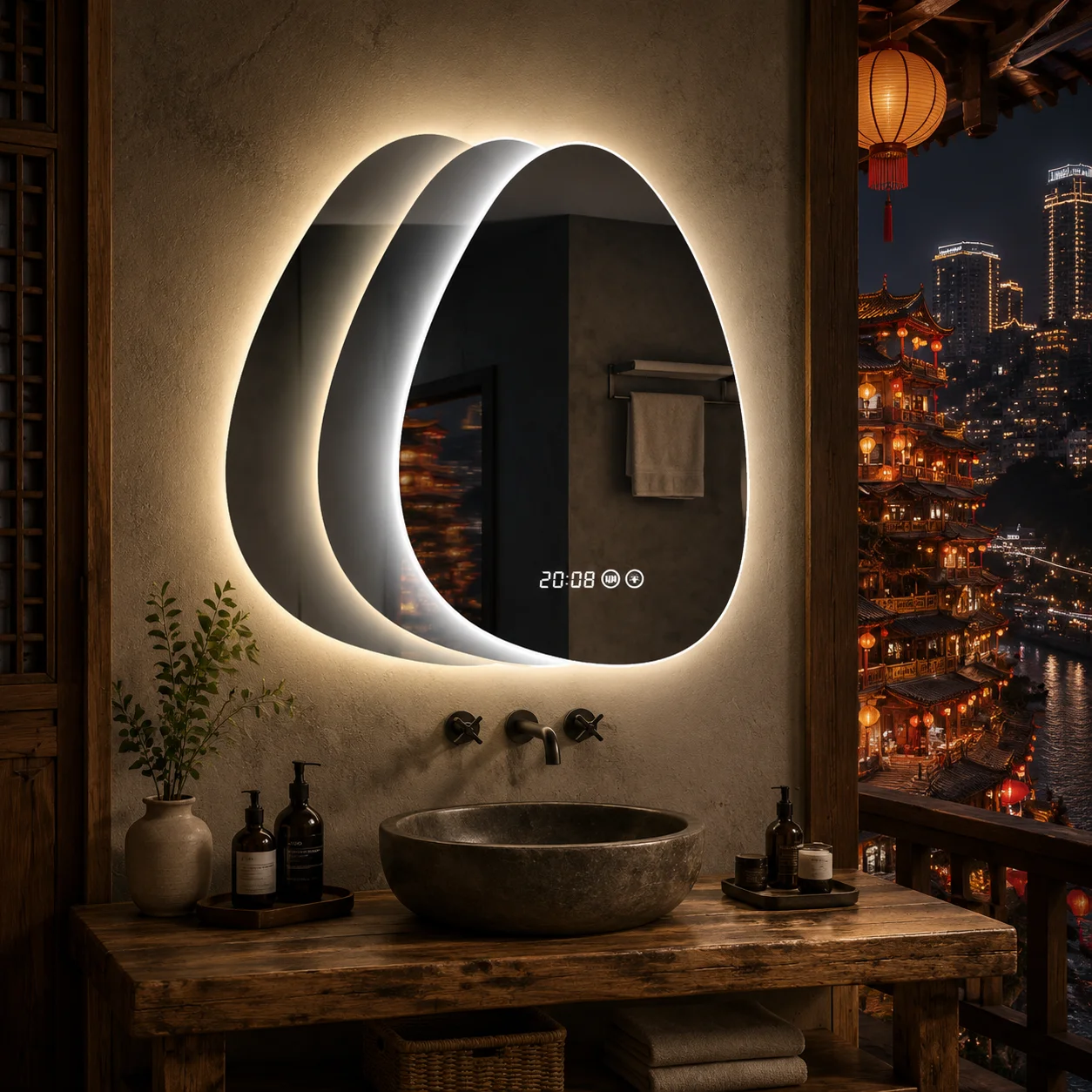 กระจกห้องน้ำ LED อัจฉริยะรูปทร - Bathroom Mirror Led บทวิจารณ์และราคา