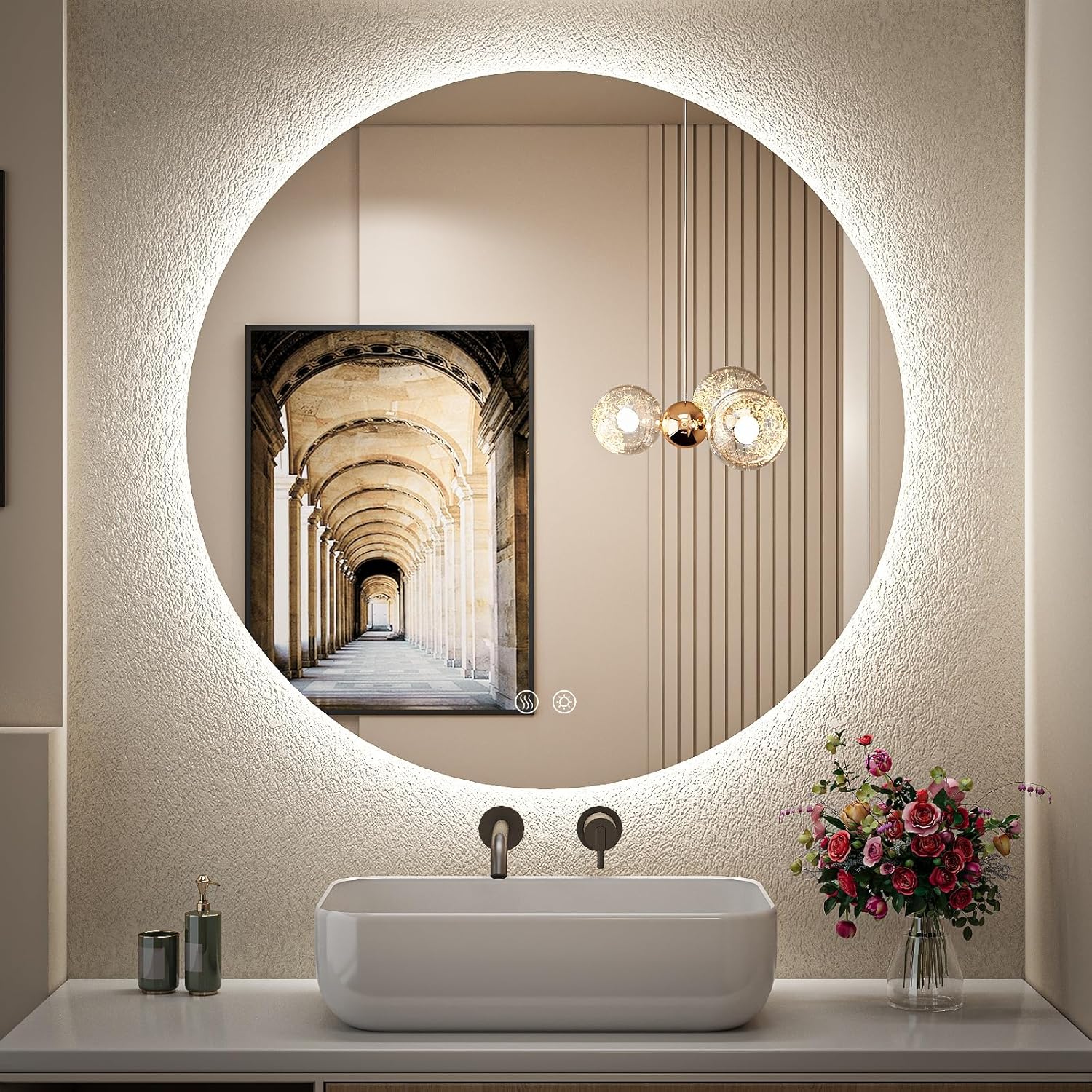 กระจกห้องน้ำ LED หรูหรา พร้อมส - Bathroom Mirror Led บทวิจารณ์และราคา