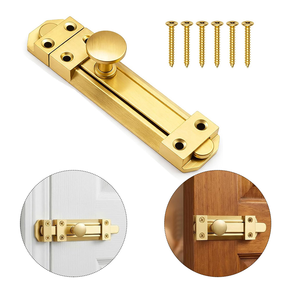 กลอนประตูบานเลื่อนทองเหลืองแท้ - Home Bathroom Lock บทวิจารณ์และราคา
