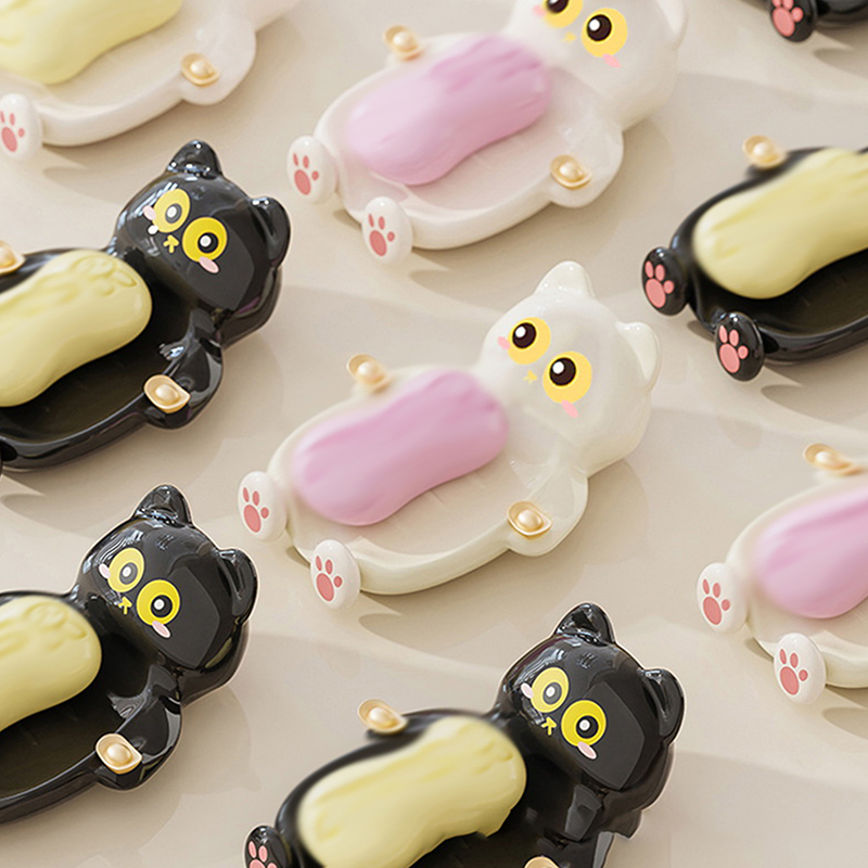 ที่วางสบู่รูปแมวน่ารัก 1 ชิ้น, - Jet Home Bathroom Accessories บทวิจารณ์และราคา