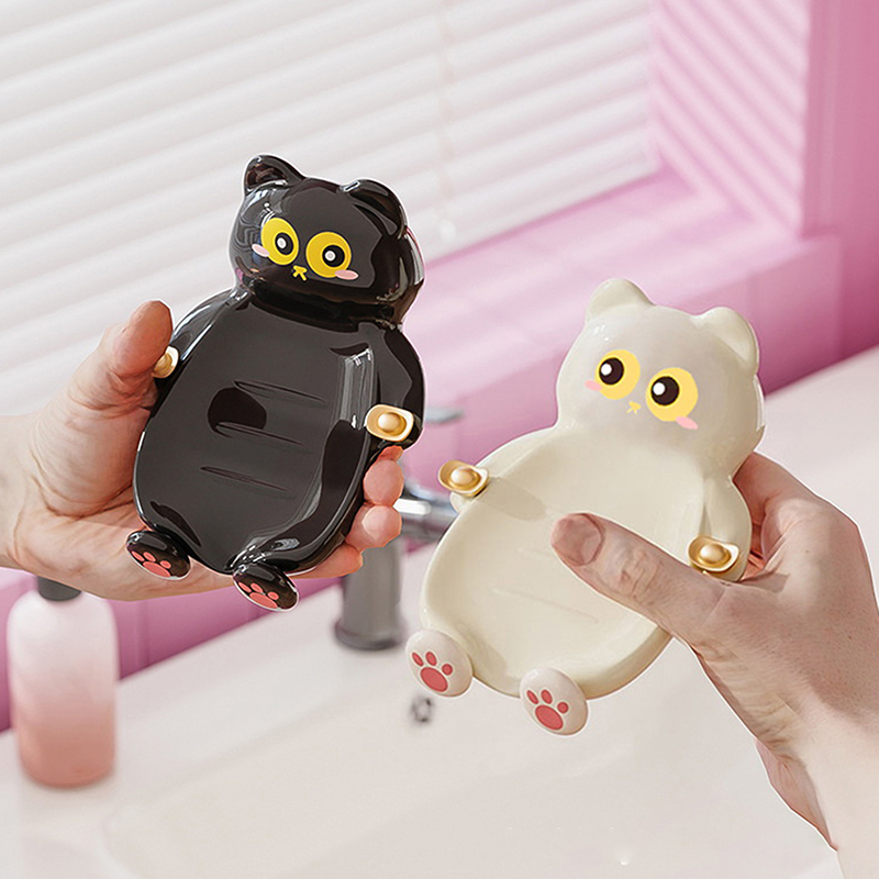 ที่วางสบู่รูปแมวน่ารัก 1 ชิ้น, - Jet Home Bathroom Accessories บทวิจารณ์และราคา