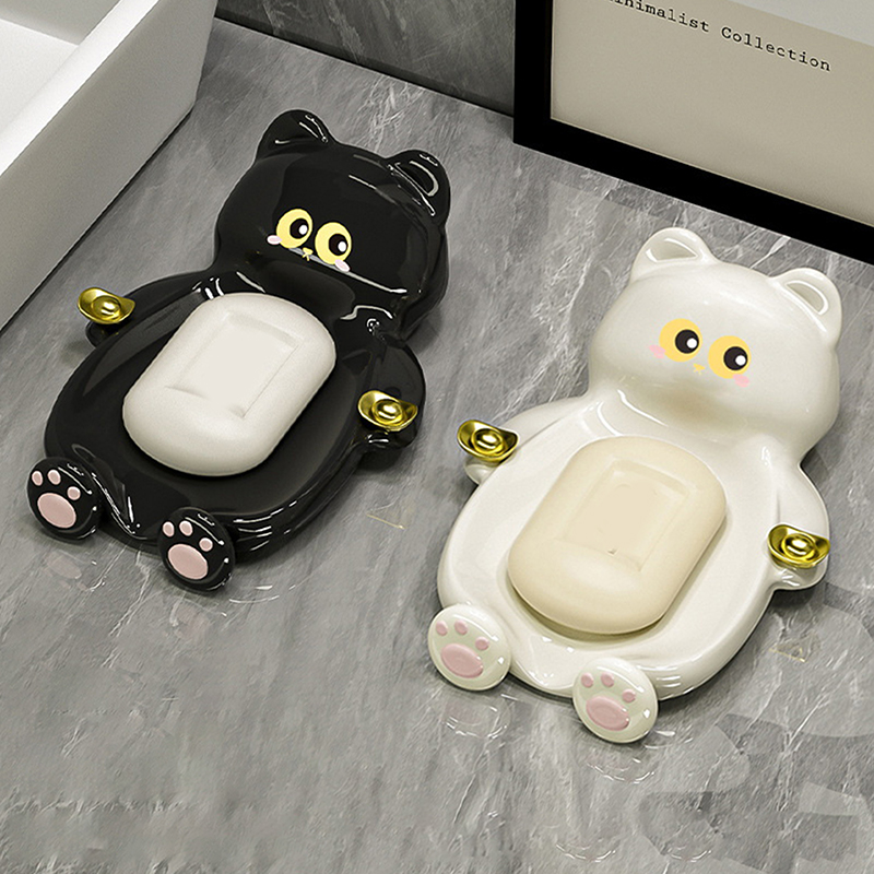 ที่วางสบู่รูปแมวน่ารัก 1 ชิ้น, - Jet Home Bathroom Accessories บทวิจารณ์และราคา