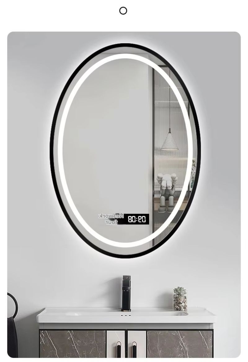 กระจกห้องน้ำ LED รูปวงรีขนาด 1 - Bathroom Mirror Led บทวิจารณ์และราคา