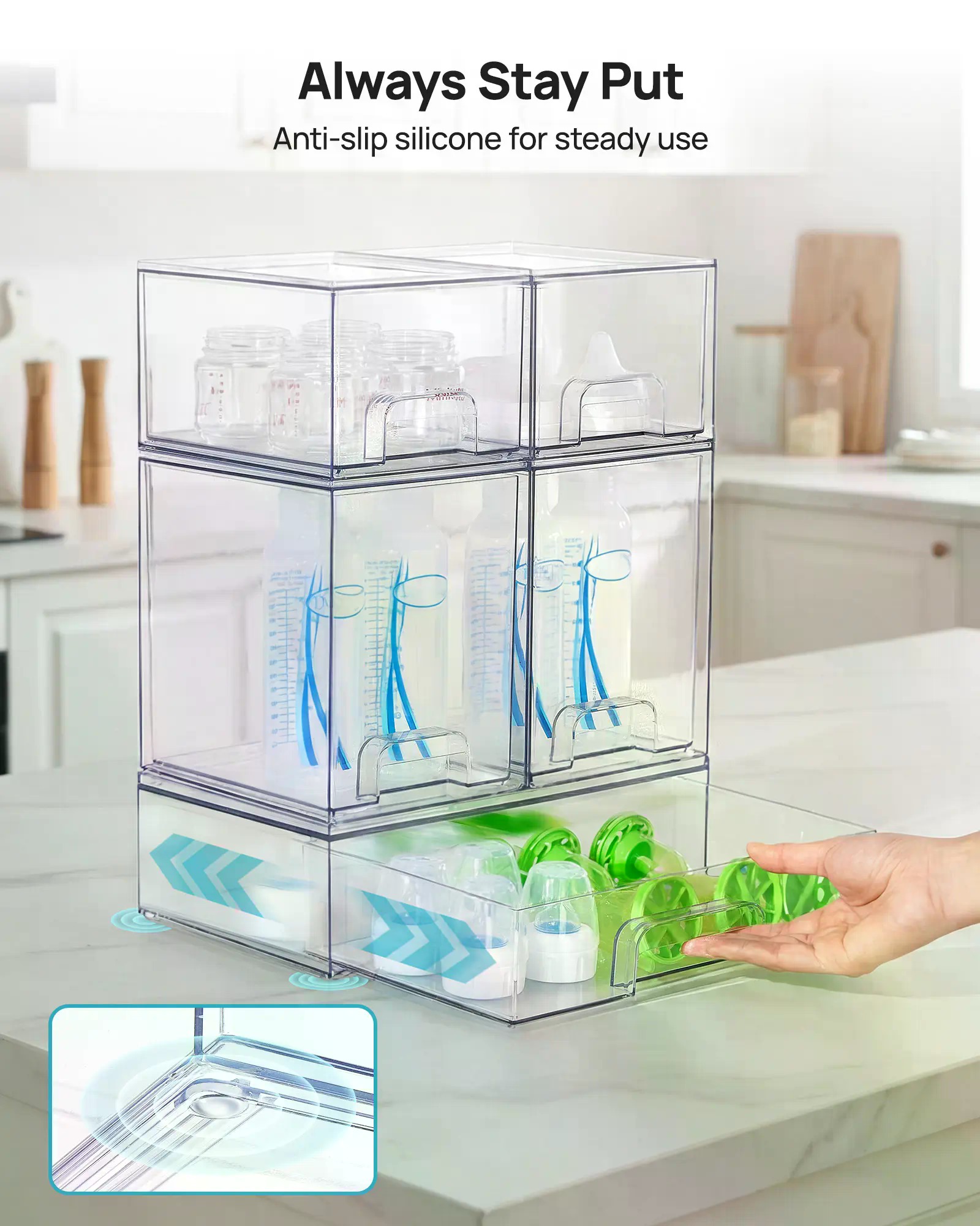 ชุด 5/8 ชิ้น กล่องจัดเก็บขวดนม - Home Essentials Bathroom Cabinet บทวิจารณ์และราคา