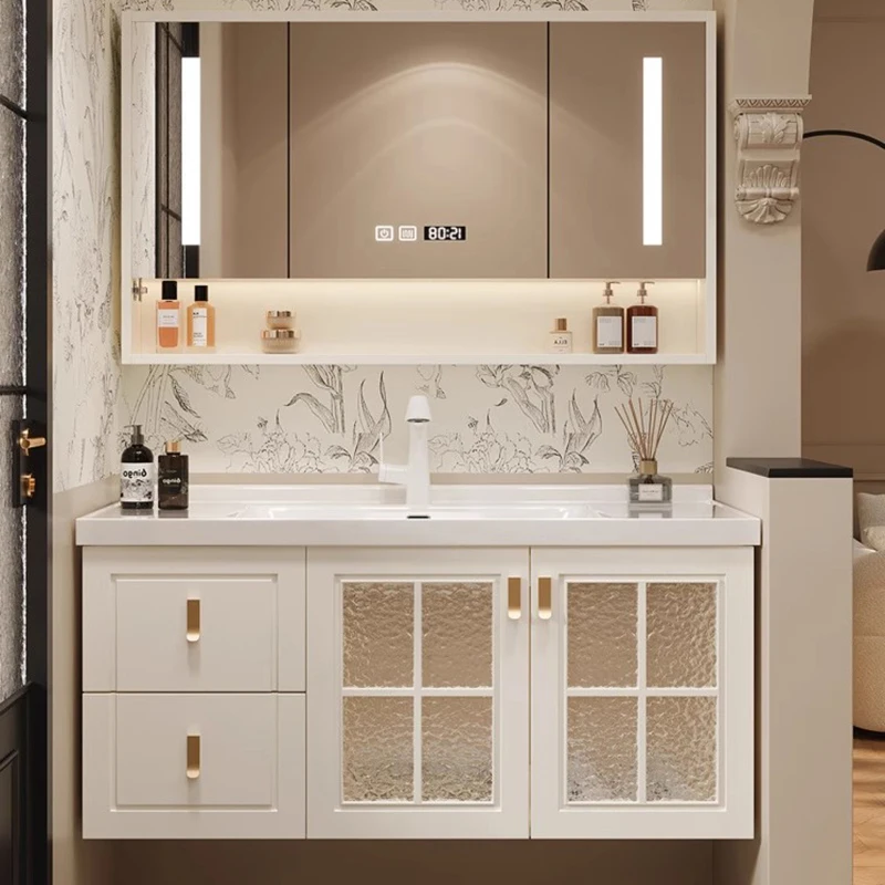 # ตู้ห้องน้ำอัจฉริยะไม้โอ๊คสไต - Home Bathroom Vanity Combo บทวิจารณ์และราคา