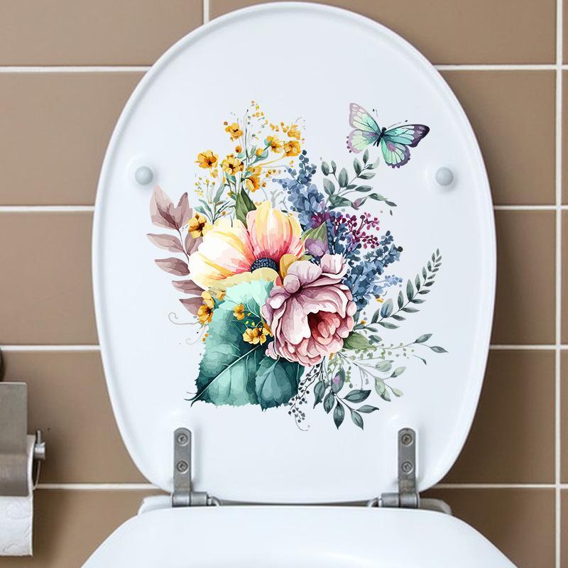 สติกเกอร์ติดฝาชักโครก ลายดอกไม - Jet Home Bathroom Accessories บทวิจารณ์และราคา