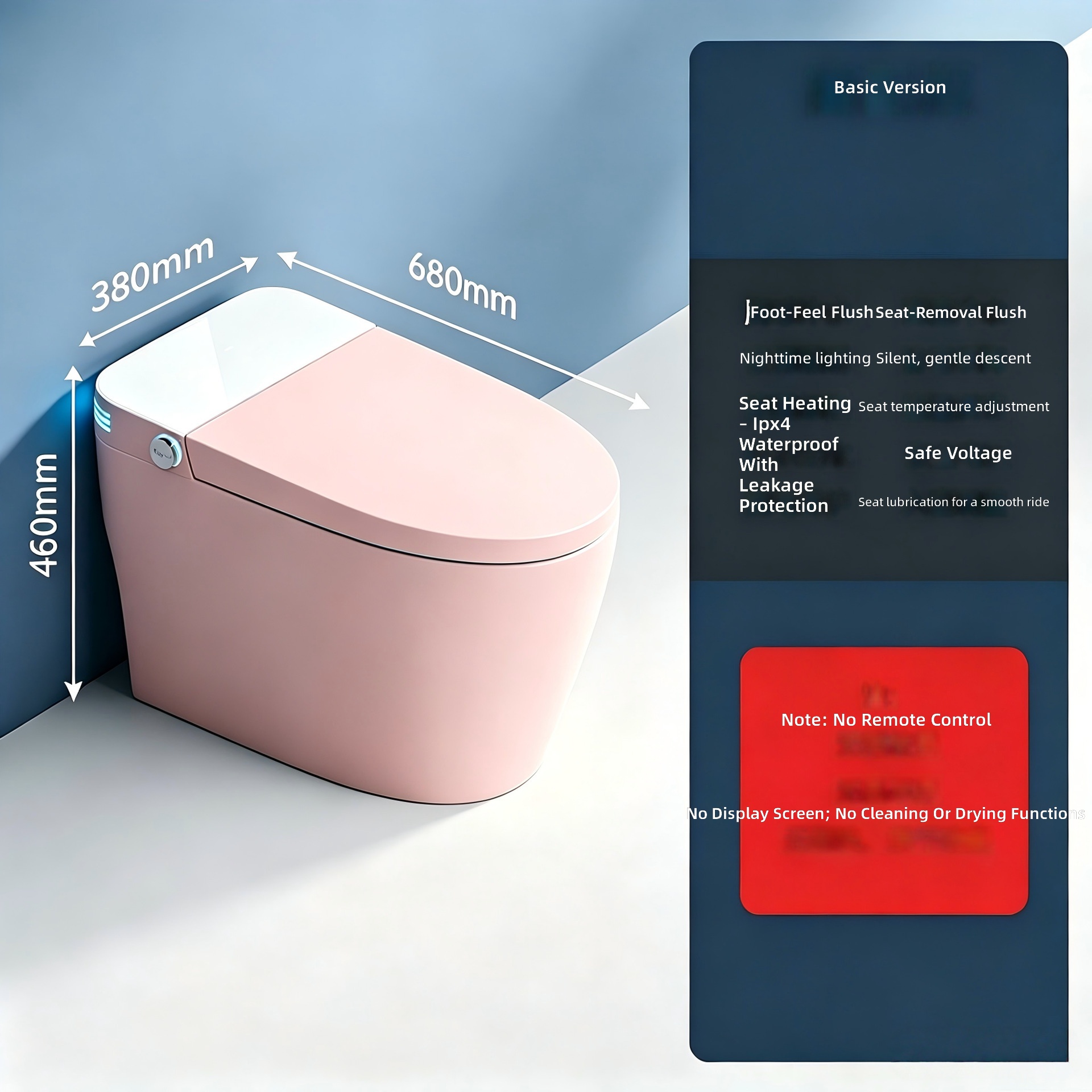 สุขภัณฑ์อัจฉริยะ สีชมพู ออลอิน - Home In Bathroom บทวิจารณ์และราคา