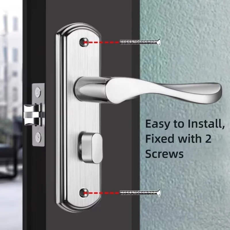 กุญแจล็อคประตูสแตนเลสแบบไม่ใช้ - Home Bathroom Lock บทวิจารณ์และราคา
