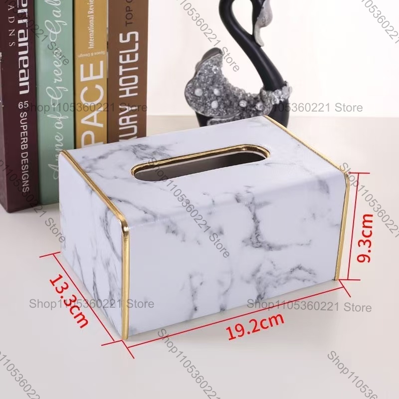 กล่องใส่กระดาษทิชชูหนัง PU ลาย - Home Bathroom Paper Towel Dispenser บทวิจารณ์และราคา