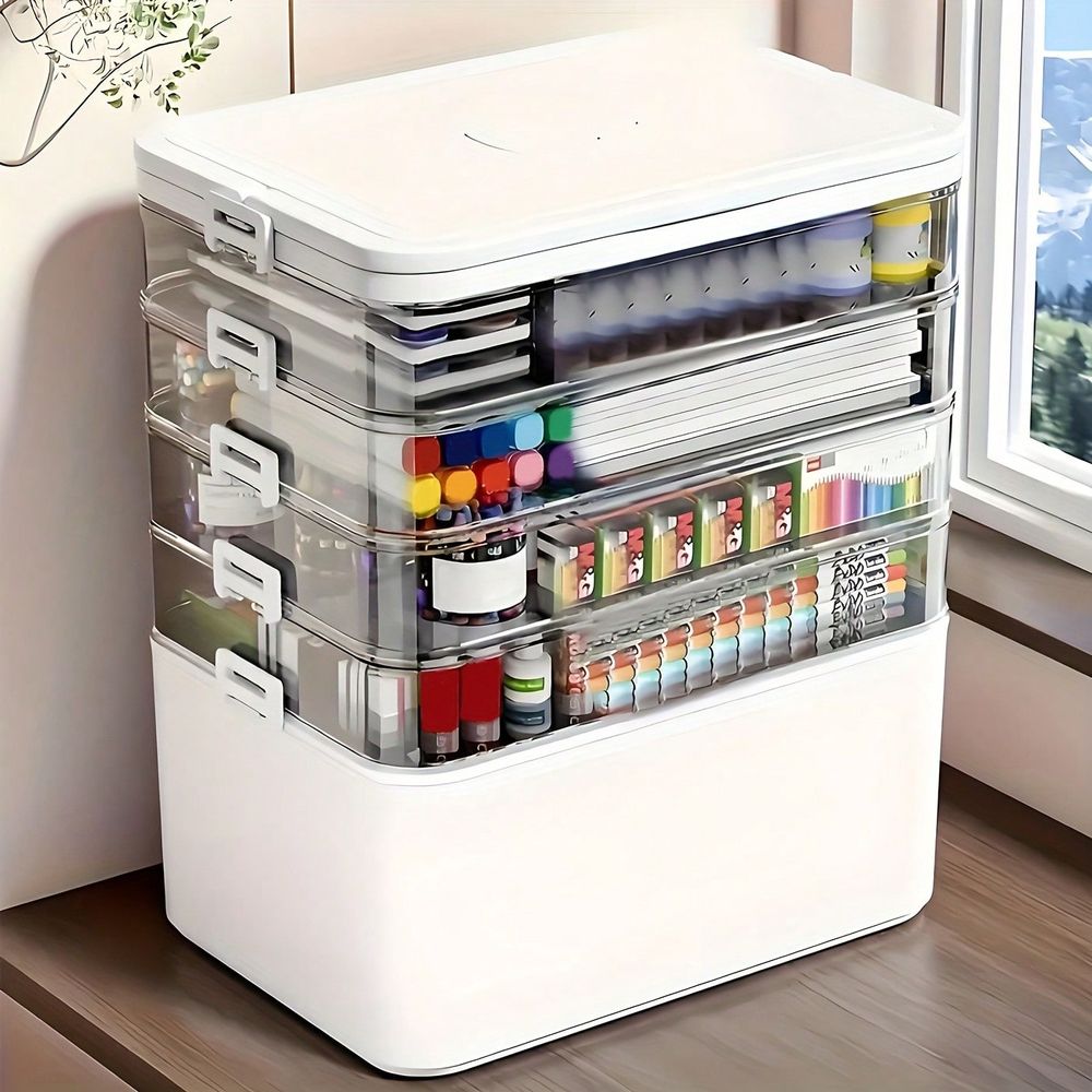 กล่องจัดเก็บยาแบบโปร่งใสหลายชั - Home In Bathroom บทวิจารณ์และราคา